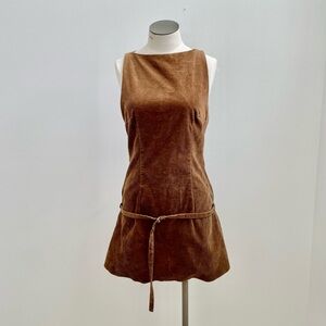 Zara Brown Sleeveless Dress